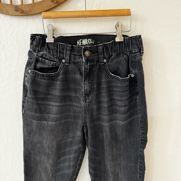 Rewash Black Distressed Elastic Waist Denim Jeans 5/27 - Picture 10 of 10